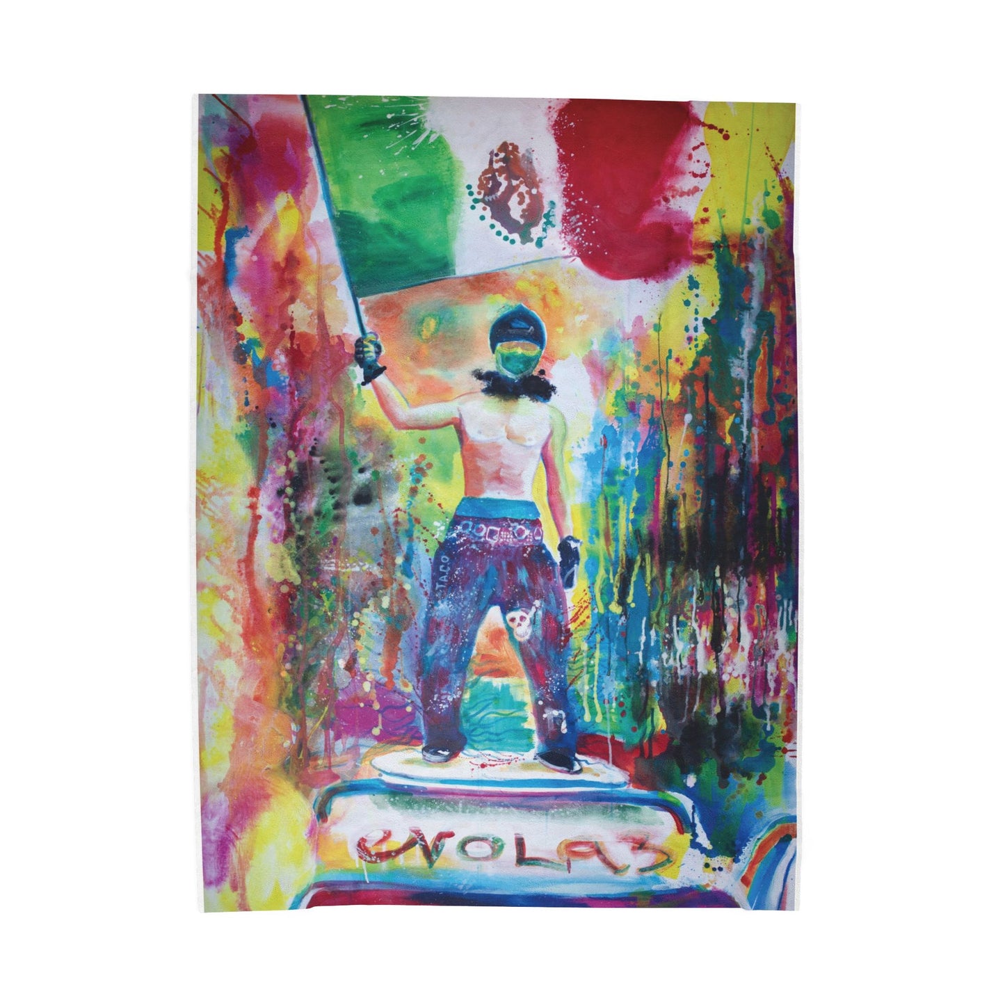 "Resist" Vibrant Velveteen Plush Blanket